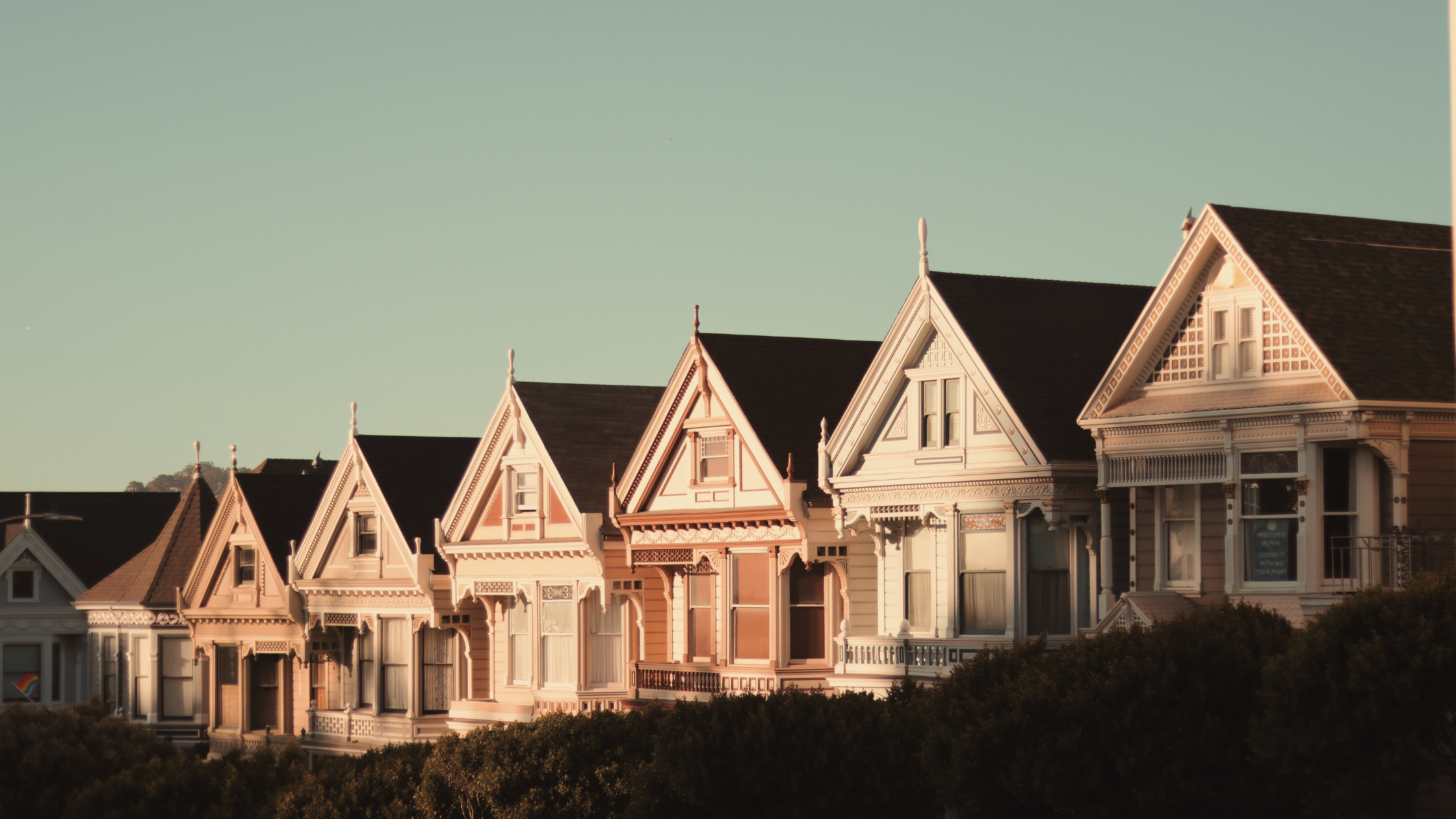 row of UK houses